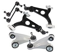 BESTPRICE 2x bras de suspension avant supérieur, 2x bras de suspension avant inférieur, y compris coussinets joint de suspension, 2x barres d'accouplement Compatible avec ALFA ROMEO 147 (937_), 156 (