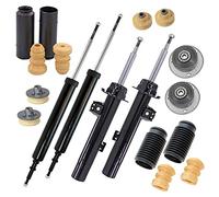 BESTPRICE 4x amortisseurs à gaz avant et arrière jambe de suspension y compris paliers de dôme &, kit de protection contre la poussière, compatible avec BMW Série 3 (E90), Série 3 Touring (E91)