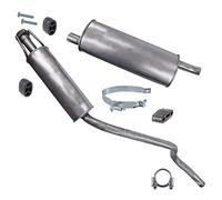 BESTPRICE ATP Silencieux Set 1x Silencieux central, 1x Silencieux final, 3x | Compatible avec: OPEL ASTRA F CC