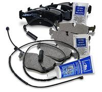 BESTPRICE Jeu de plaquettes de frein avant+arrière avec contact d'avertissement d'usure, Jeu de plaquettes de frein avant+arrière avec contact d'avertissement d'usure Compatible avec BMW Série 3 (E46)
