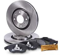 BESTPRICE Kit de freinage essieu avant y compris disques de frein pleins Ø 280 mm + plaquettes de frein avant, Compatible avec SMART FORTWO Cabrio (451), FORTWO Coupe (450), FORTWO Coupe (451)