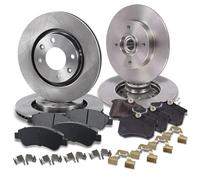 BESTPRICE Kit de freinage incluant disques avant Ø 266mm ventilés + arrière Ø 249mm pleins + plaquettes avant arrière Compatible avec CITROËN C4 (LA_) (LC_), OPEL CROSSLAND, PEUGEOT 307