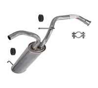 BESTPRICE Kit d'échappement 1x silencieux arrière, 2x butées, 1x collier de serrage Compatible avec CITROËN C1 (PM_, PN_), PEUGEOT 107 (PM_, PN_), TOYOTA AYGO (_B1_)