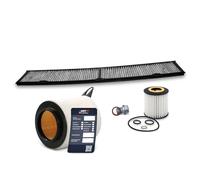 BESTPRICE Kit d'inspection Kit de filtration avec 1x filtre à air, 1x filtre d'habitacle avec charbon actif, 1x filtre à huile Compatible avec BMW Série 1 (E81) (E87) (E88) (E82), 3 (E90) (E93) (E92)