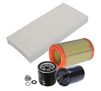 BESTPRICE Kit d'inspection Kit de filtration avec 1x filtre à huile, 1x filtre à air, 1x filtre d'habitacle, 1x filtre à carburant, Compatible avec RENAULT TWINGO I (C06_), TWINGO I bicorps (S06_)