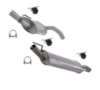BESTPRICE Silencieux Set 1x Silencieux central, 1x Silencieux final, 3x Butées, 2x Collier de serrage Compatible avec VW GOLF 3 (1H1), GOLF 3 Cabriolet (1E7), GOLF 4Cabriolet (1E7)