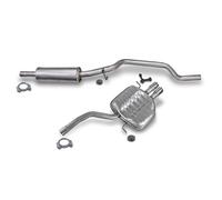 BESTPRICE Silencieux Set 1x Silencieux central, 1x Silencieux final y compris accessoires Compatible avec VW CC B7 (358), PASSAT B6 (3C2) (3C5), PASSAT B7 (362) (365), PASSAT CC B6 (357)