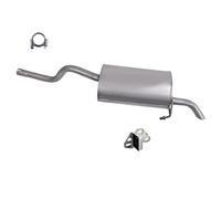 BESTPRICE Silencieux Set 1x Silencieux final, 1x Butée, 1x Collier de serrage Compatible avec RENAULT CLIO II (BB_, CB_)