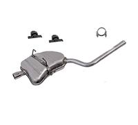 BESTPRICE Silencieux Set 1x Silencieux final, 2x Butées, 1x Collier de serrage Compatible avec MINI MINI (R50, R53), MINI Cabriolet (R52)