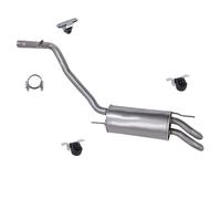 BESTPRICE Silencieux Set 1x Silencieux final, 3x butées, 1x collier de serrage Compatible avec VW TRANSPORTER T4