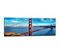 bestpricepictures 120 x 40 cm Impression sur Toile Golden Gate USA 5737 Peinture/Image/Tableau/Decoration sur châssis