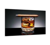 bestpricepictures 120 x 80 cm Impression sur Toile Cigar Lounge 5004 - Peinture/Image/Tableau/Decoration sur châssis