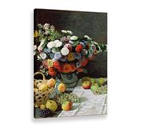 Bestpricepictures Immeuble Célèbre Fleur Paysage De Claude Monet Reproduction De Peintures à l'huile Imprimées Sur Toile Art Mural France Impressionnisme Affiche Décoration (19,90 x 140 cm (Sans Cadre
