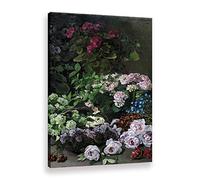 Bestpricepictures Immeuble Célèbre Fleur Paysage De Claude Monet Reproduction De Peintures à l'huile Imprimées Sur Toile Art Mural France Impressionnisme Affiche Décoration (13,40 x 60 cm (Sans Cadre)