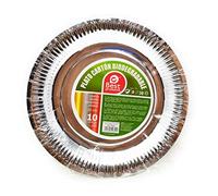 Bestproducts 10 Assiettes Carton Rond 23CM Argent