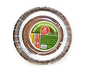 Bestproducts 10 Assiettes Carton Rond 23CM Argent