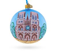 BestPysanky Notre-Dame De Paris, France Glass Ball Christmas Ornament 4 Inches