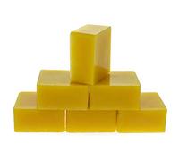 BestPysanky Set of 6 Yellow Triple Filtered Square Beeswaxes 2.4 oz