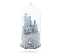 BestPysanky Wildwood Harmony: Bear Family in the Woods - Blown Glass Christmas Ornament