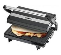 Bestron Machine a panini avec bac de récupération, Appareil panini avec poignée Cool-Touch, Paninimaker avec revêtement antiadhésif, 700 Watt, APM123Z, Couleur: Noir
