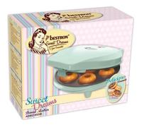 Bestron Appareil à donuts au Design Rétro, Mini-Machine à Donuts pour 7 petits Donuts, inclut Témoin de Cuisson & Revêtement Antiadhésif, 700 Watts, Sweet Dreams Collection, Couleur: Vert