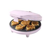 Bestron Appareil à mini cookies avec motifs d'animaux, Moule à mini gaufres, avec témoin de cuisson & revêtement anti-adhésif, 700 Watts, Couleur: rose AAW700P