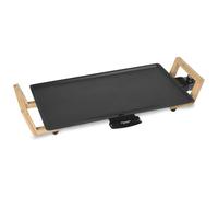 Bestron Plancha électrique, Barbecue electrique avec revêtement anti-adhésif, Gril de table pouvant jusqu'à 4 personnes, avec réglage de la température en continu, Asia Lounge, Couleur: noir