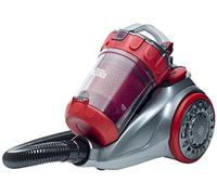 Bestron Aspirateur traineau sans sac, Rayon d'action : 7,5 m, Capacité : 1,5 L, 700 W, Argent/Rouge