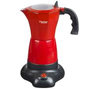 Bestron Cafetière italienne électrique avec socle, Viva Italia, Pour 6 tasses à espresso : 180 ml, 480 W, Aluminium, Rouge