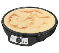 Bestron crêpière electrique, machine a Crepe pour crêpes de Ø 30 cm, y compris distributeur de pâte & spatule à crêpes, avec revêtement antiadhésif, 1000 watts, couleur: Noir