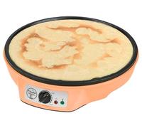 Bestron crêpière electrique, machine a Crepe pour crêpes de Ø 30 cm, y compris distributeur de pâte & spatule à crêpes, avec revêtement antiadhésif, 1000 watts, Couleur: Orange