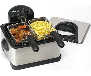 Bestron DF402B friteuse Double 2000 W Argent