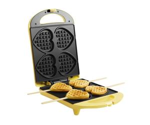 BESTRON DSW271 GAUFRIER 4 PETITS COEURS JAUNE 780 W + 20 BÂTONS