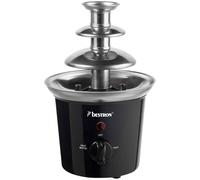 Bestron Fontaine à chocolat, 3 étages, petite fontaine à chocolat avec fonction de maintien au chaud, 60 watts, couleur: Noir