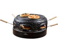 Bestron Four à pizza pour jusqu'à 6 personnes, Pizza dome pour petites pizzas (Ø 10 cm), avec dôme en céramique, env. 12-15 minutes de cuisson, 860 Watt, couleur : noir