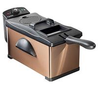 Bestron Friteuse à huile avec technologie zone froide, 3,5 litres, Avec régulateur de température, Lavable au lave-vaisselle, 2000 Watts, Couleur: cuivre