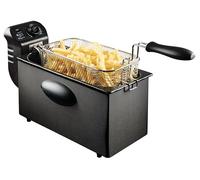 Bestron Friteuse Gris Titane, Capacité 3,5 L, 2000 W, Technologie Zone Froide, Chauffe Rapide, Réduction des Odeurs, AF357TG