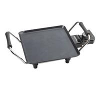 Bestron Plancha électrique, Barbecue electrique avec revêtement anti-adhésif, Gril de table pouvant jusqu'à 2 personnes, avec réglage de la température en continu, Couleur: noir