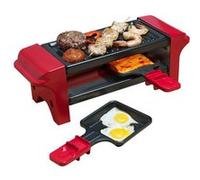 Raclette de table pour grillades de table, 350 Watt, spatule en bois antiadhésif noir rouge Bestron AGR102