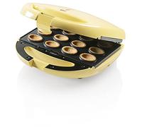 Bestron Gaufrier à noix magiques, Oreschki au design rétro avec réglage automatique la température, feu cuisson & revêtement anti-adhésif, 850 Watts, jaune ANP801V