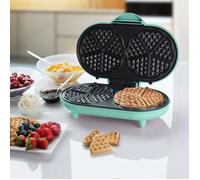 Bestron Gaufrier en forme de cœur double ADWM1000M 1000 W Menthe