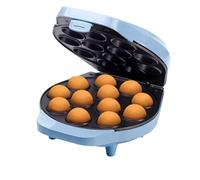 Bestron Gaufrier pour cake pop's au design rétro, Appareil à cake-pops incl, cake pop butler, fourchette & 12 bâtonnets cake pop, avec revêtement antiadhésif,700 W, couleur: Bleu