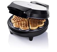Bestron Gaufrier AWM700S – en forme de cœur, revêtement antiadhésif, 700 W, Noir