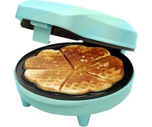 Bestron Gaufrier pour Gaufres Classiques en Forme de Cœur, Gaufrier avec Revêtement Anti-Adhésif pour Gaufres en Forme de Cœur, Design Rétro, 700 Watts, Couleur: Menthe, Vert