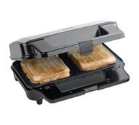 Bestron Croque-gaufre-gril 3-en-1 ASG90XXL 900W Noir/Inox