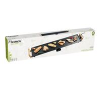 Bestron Grill de table électrique, Plaque de cuisson plancha/teppanyaki XXXL avec revêtement anti-adhésif, Couleur: noir