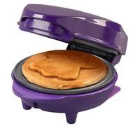 Bestron Mini gaufrier avec plaque spéciale « Esprit », taille des gaufres : Ø 10 cm, taille idéale pour les enfants, pour les anniversaires ou comme cadeau, lampe de cuisson et revêtement anti-adhésif