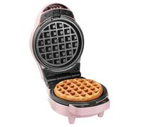 Bestron Mini Gaufrier Électrique 12,5 cm - Plaques Ronde & Cœur - Revêtement Antiadhésif - Poignées Cool Touch - Voyants Lumineux - Machine à Mini Gaufres de Bruxelles - Rose - AMW500PD