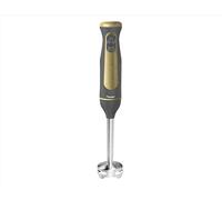 Bestron Mixeur plongeant, barre de purée à 2 vitesses & poignée ergonomique, fonction turbo incluse avec plus de 14 000/tr/min, Staab amovible, matériau : acier inoxydable, couleur : doré/anthracite