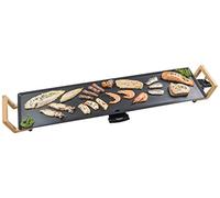 Bestron Plancha électrique, Barbecue electrique XXL avec revêtement anti-adhésif, Gril de table pouvant jusqu'à 8 personnes,Surface de cuisson extra longue, Asia Lounge, Couleur: noir
